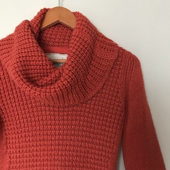 Angel of the North M Anthro orange knit turtleneck - Picture 1 of 4